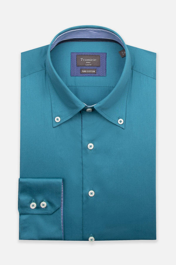 Camicia Uomo Roma Iconic Satin Verde