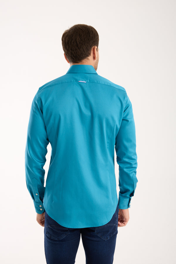 Camicia Uomo Roma Iconic Satin Verde