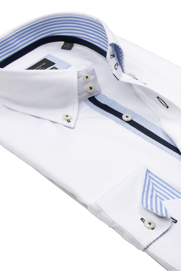 Camisa Hombre Roma Iconic Satin Blanco