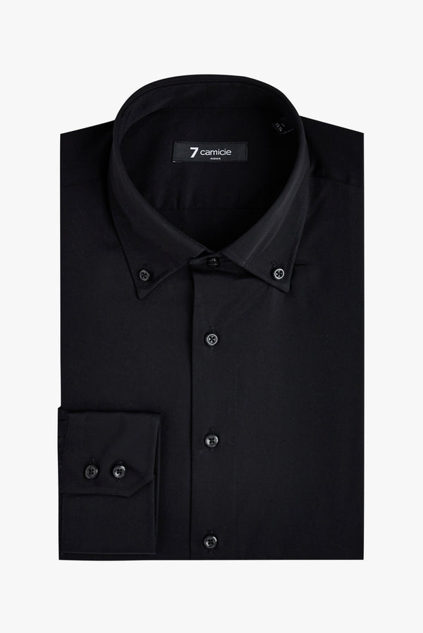 Roma Essential Satin Man Shirt Black