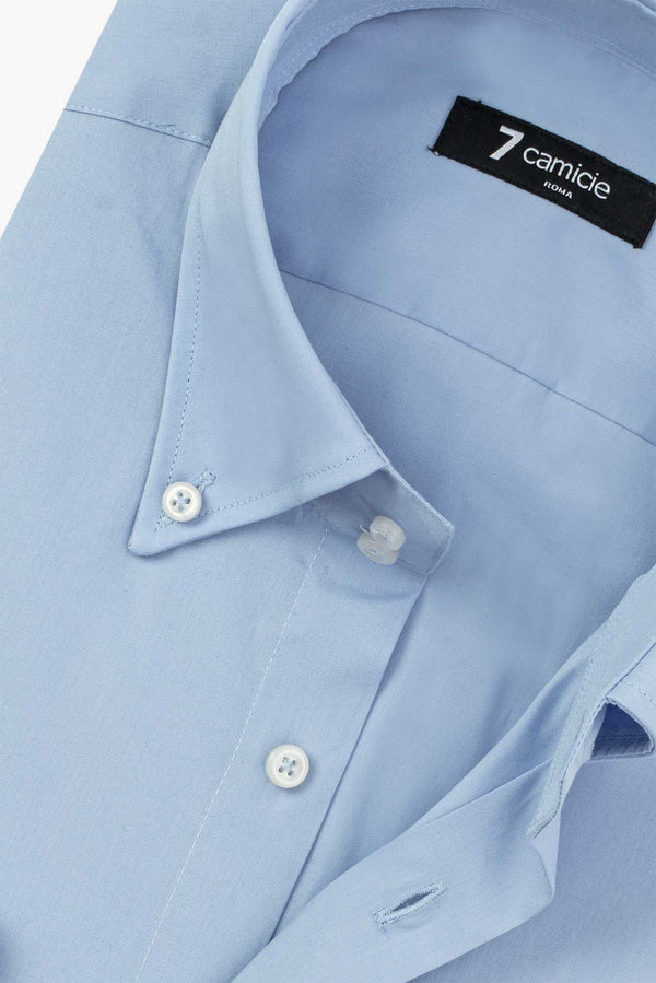 Camicia Uomo Roma Popelin Stretch Celeste