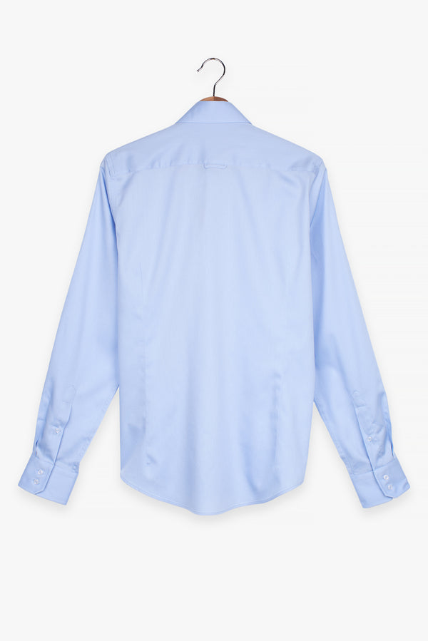 Camisa Hombre Roma Essential Satin Azul Claro