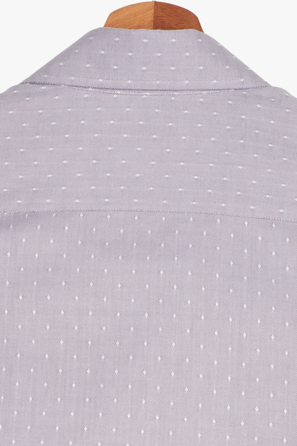 Camicia Uomo Oxford Grigio Bianco