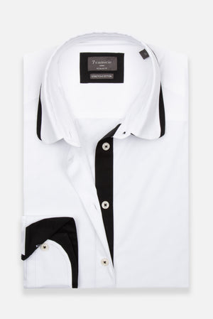 Damen Hemd Poplin Stretch Weiss