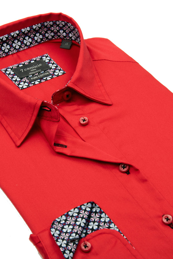 Camisa Mujer Satin Rojo