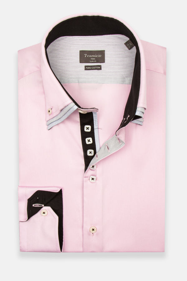 Camisa Hombre Vesuvio Iconic Satin Rosa