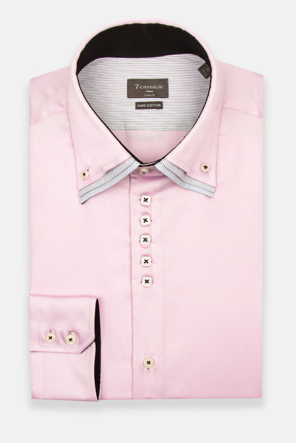 Camisa Hombre Vesuvio Iconic Satin Rosa