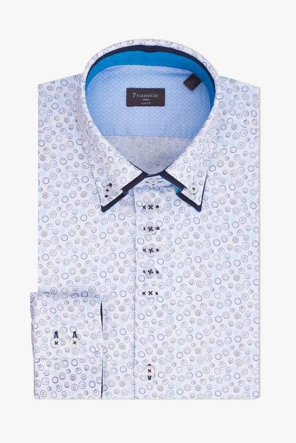 Chemise Homme Marco Polo Iconic Armaturato Blanc Bleu clair