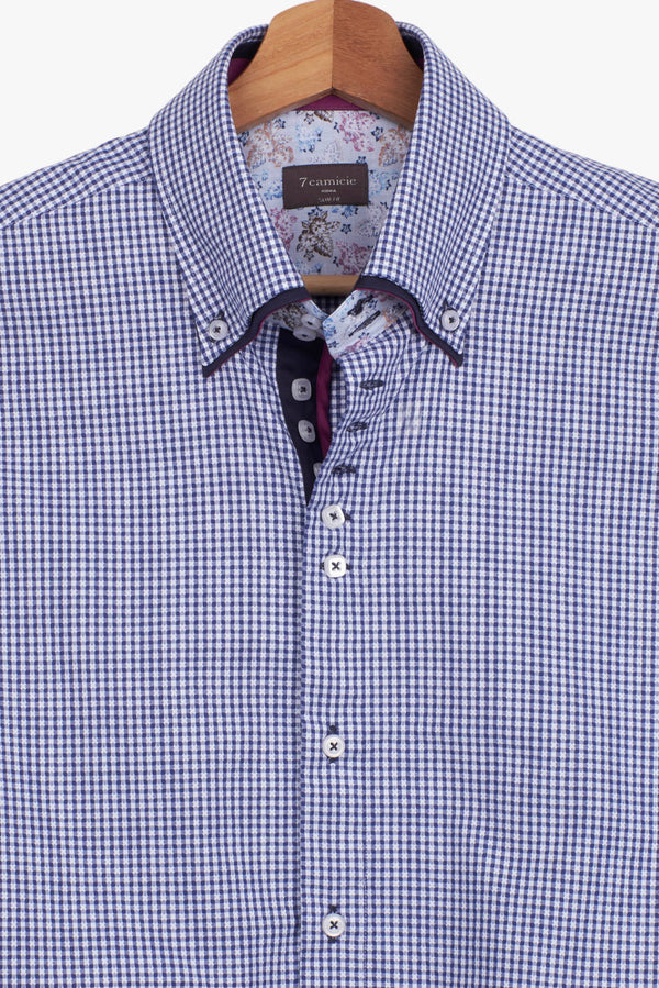 Camisa Hombre Marco Polo Iconic Algodon Azul Blanco