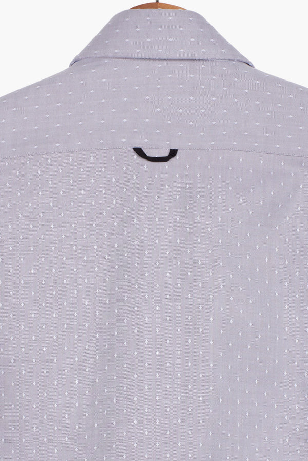 Camisa Hombre Marco Polo Iconic Oxford Gris Blanco