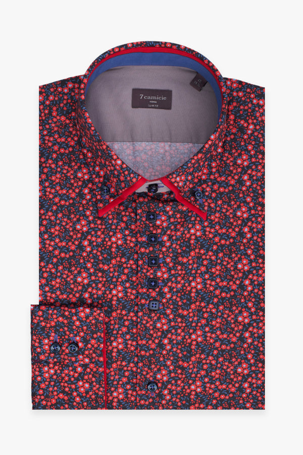 Chemise Homme Marco Polo Iconic Popelin Rouge Bleu