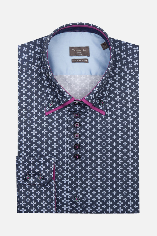 Camisa Hombre Marco Polo Iconic Popelin Stretch Azul Azul Claro