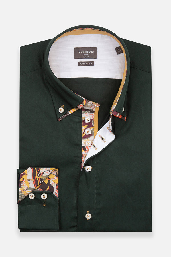 Marco Polo Iconic Satin Man Shirt Green