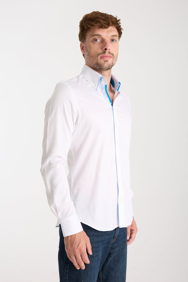 Marco Polo Iconic Satin Man Shirt White