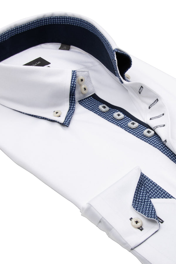Marco Polo Iconic Satin Men’s Shirt White