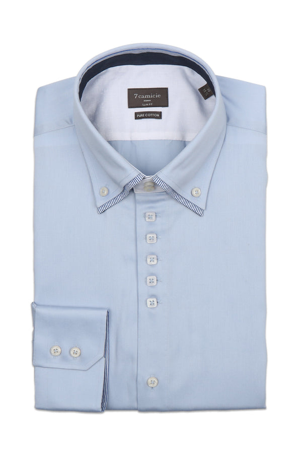Marco Polo Iconic Herren Hemd Satin Hellblau