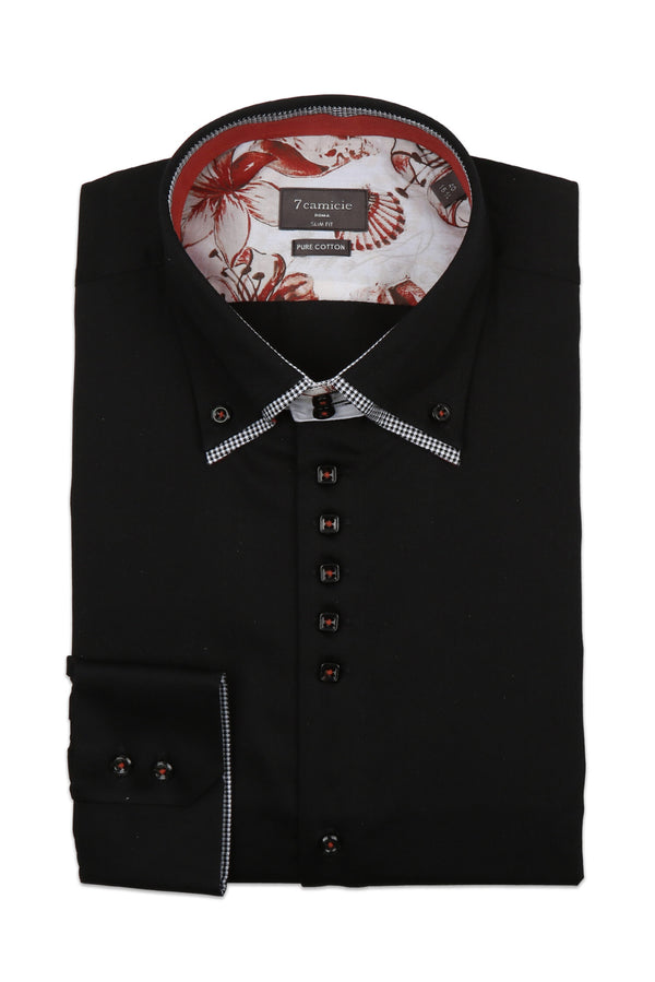 Marco Polo Iconic Satin Men’s Shirt Black