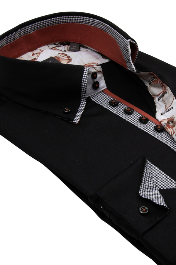 Marco Polo Iconic Satin Men’s Shirt Black