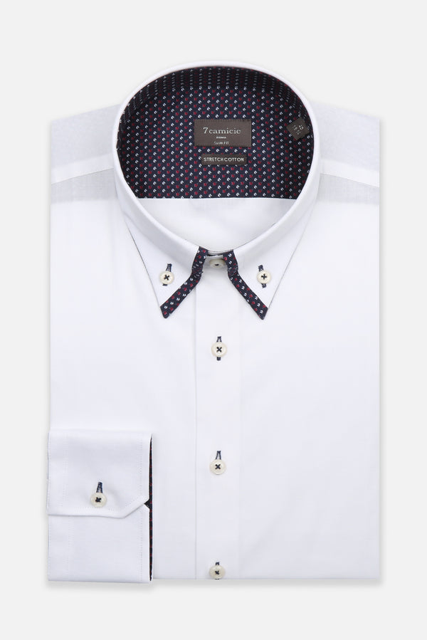 Chemise Homme Sport Popelin Stretch Blanc