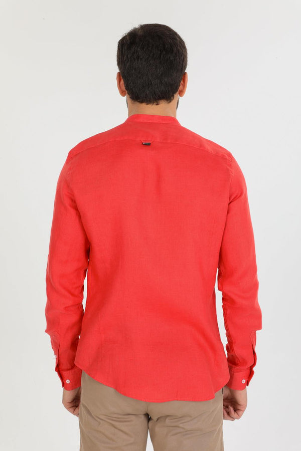 Caravaggio Essentials Linen Man Shirt Red