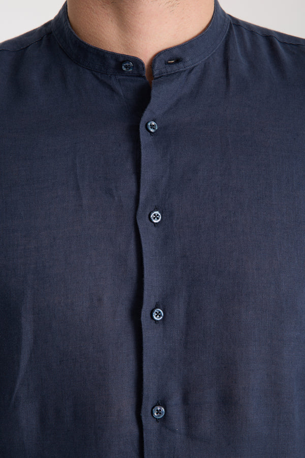 Caravaggio Essential Herren Hemd Leinen Blau