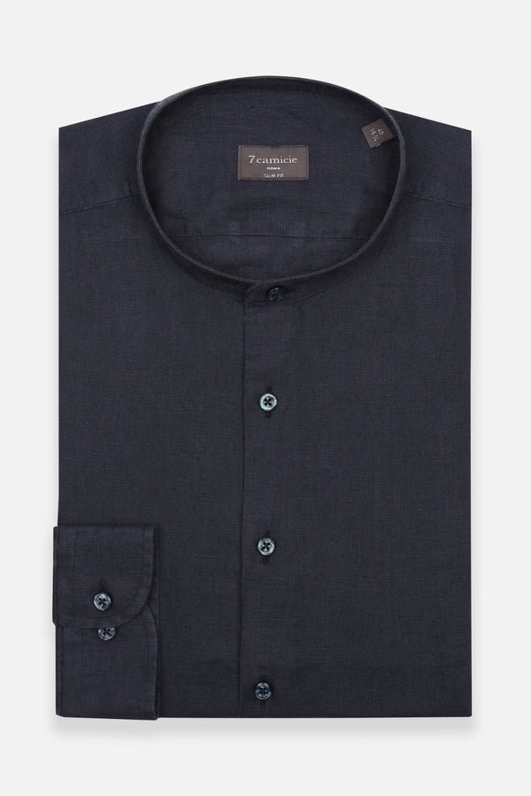 Caravaggio Essential Herren Hemd Leinen Blau