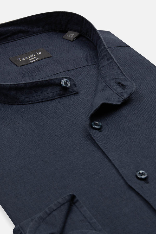 Caravaggio Essential Herren Hemd Leinen Blau