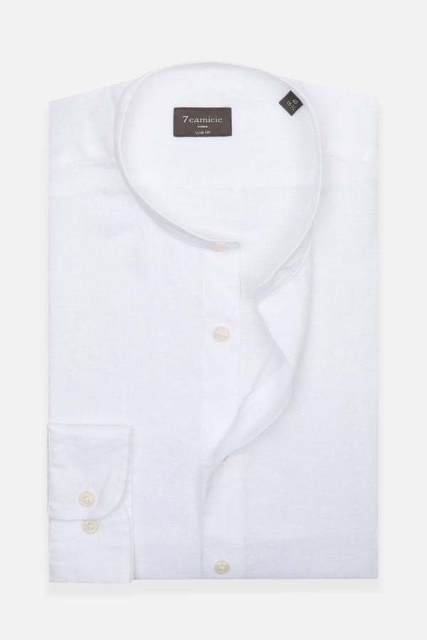 Camicia Uomo Caravaggio Essential Lino Bianco