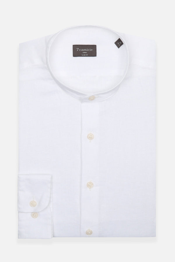 Camicia Uomo Caravaggio Essential Lino Bianco