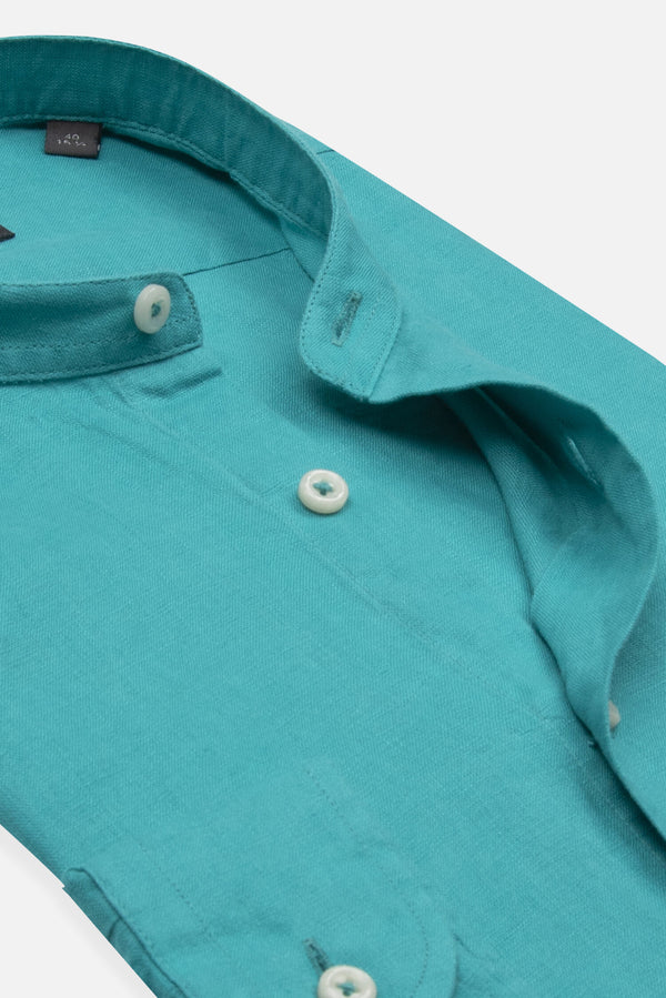 Caravaggio Essential Herren Hemd Leinen Hellblau