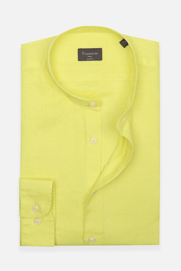 Camicia Uomo Caravaggio Essential Lino Giallo
