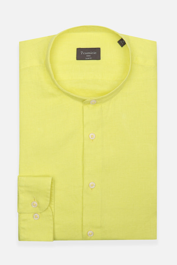 Camicia Uomo Caravaggio Essential Lino Giallo
