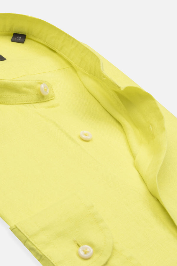 Camicia Uomo Caravaggio Essential Lino Giallo