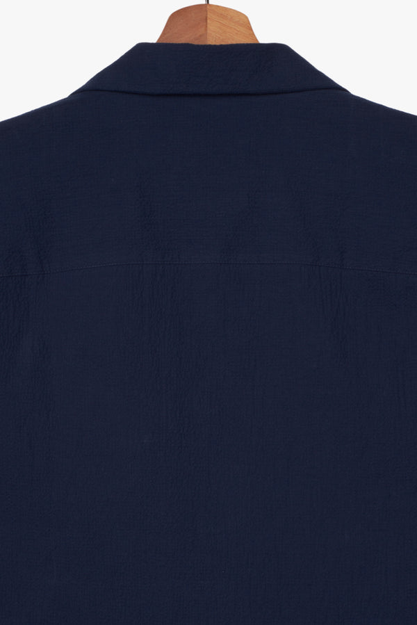 Sport Poplin Stretch Man Overshirt Blue