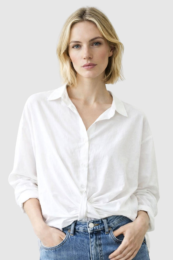 Chemise Femme Sport Coton Blanc