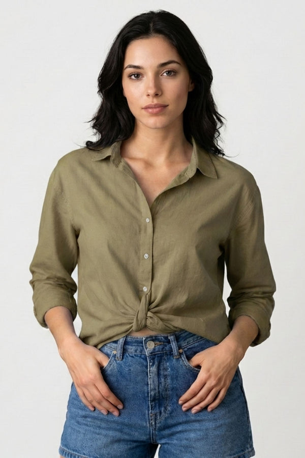 Chemise Femme Sport Coton Vert