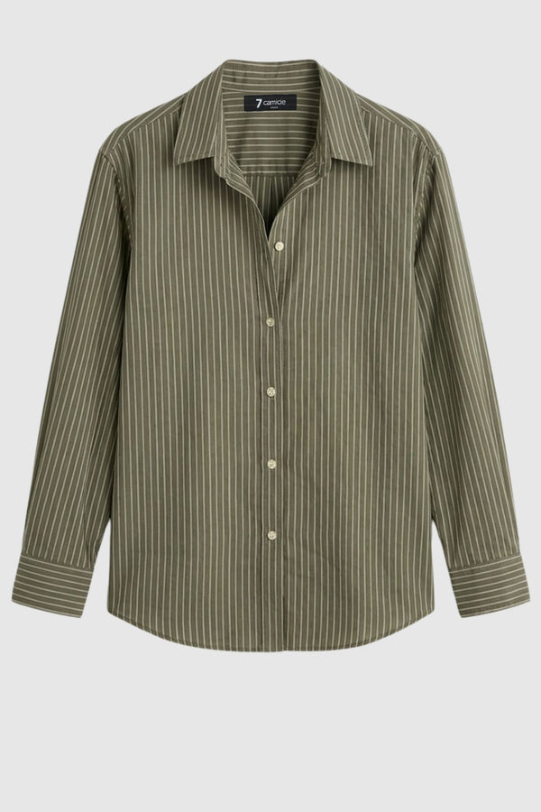 Camisa Mujer Sport Polialgodon Verde Blanco