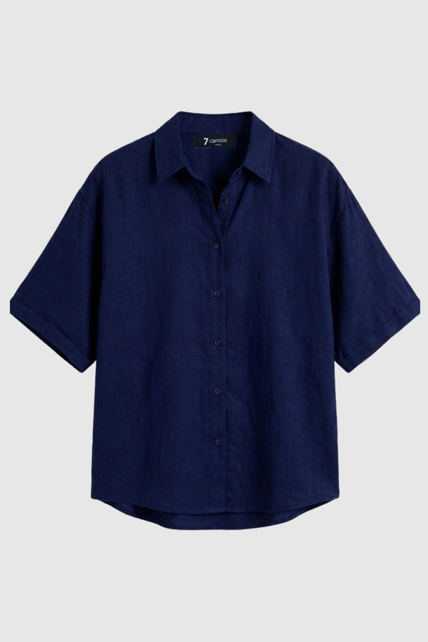 Relax Fit Camicia Donna Blu