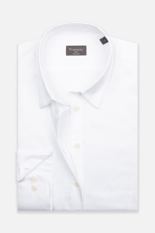Damen Hemd Satin Weiss