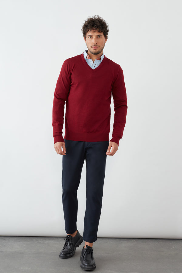 Pull-over Homme Rouge
