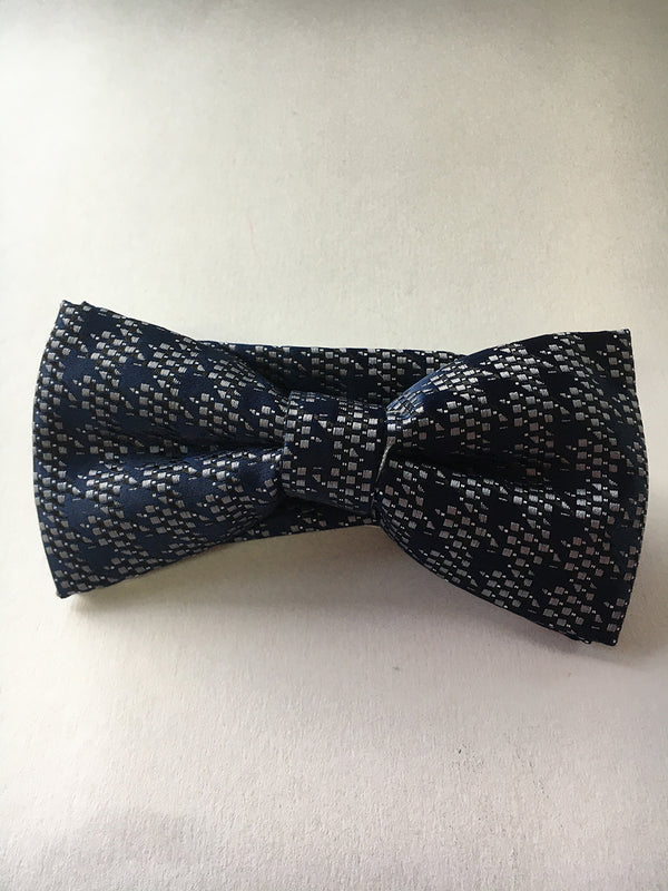 Microfiber Man Bow tie Blue Grey