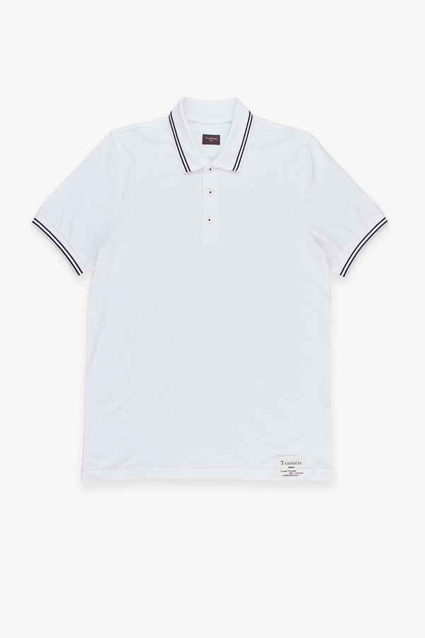 Polo Uomo Piquet Bianco