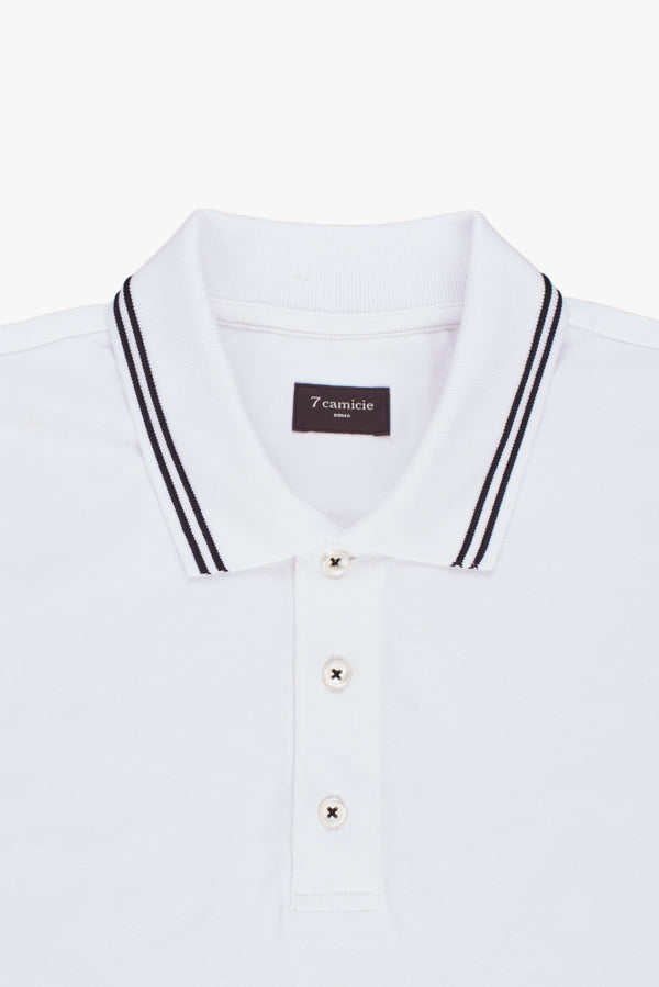 Polo Hombre Piquet Blanco