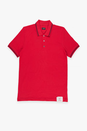 Herren Polo Piquet Rot