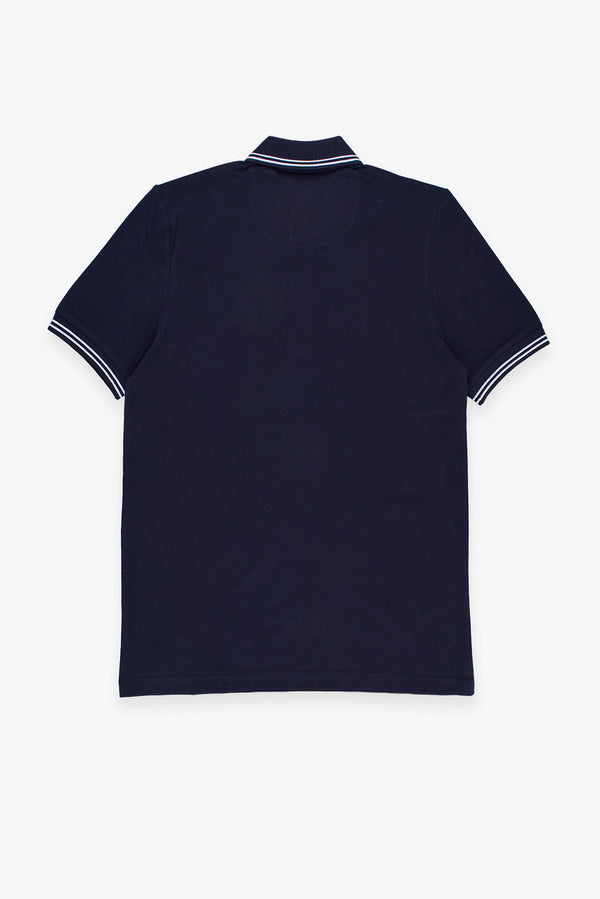 Herren Polo Piquet Blau