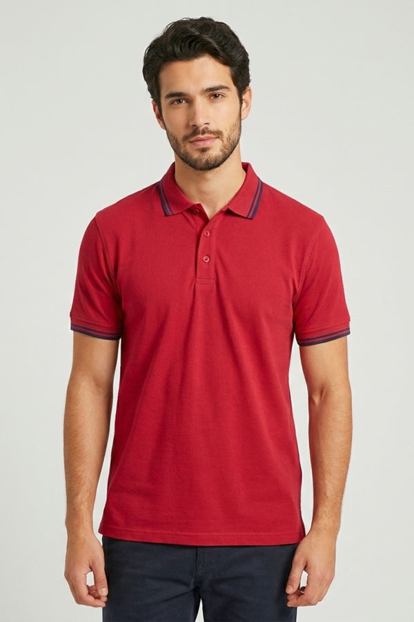 Polo Homme Piquet Rouge