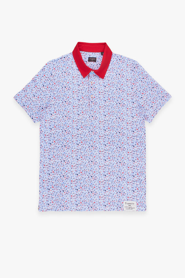 Polo Homme Coton Blanc Rouge