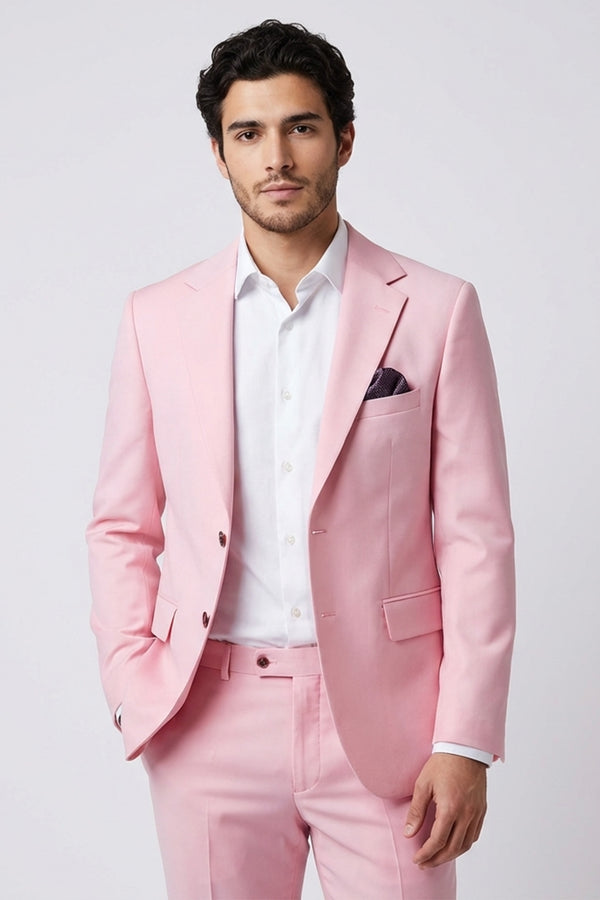 Herren Anzug Microfibra Rosa
