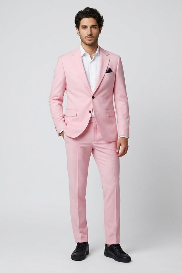 Herren Anzug Microfibra Rosa