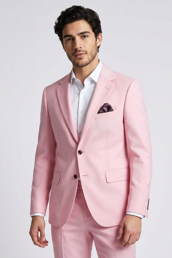 Herren Anzug Microfibra Rosa